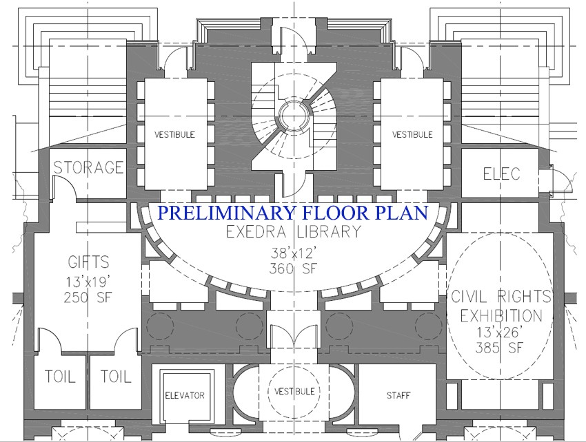 New C. T. And Octavia Vivian Museum and Archives Library Floor Plan